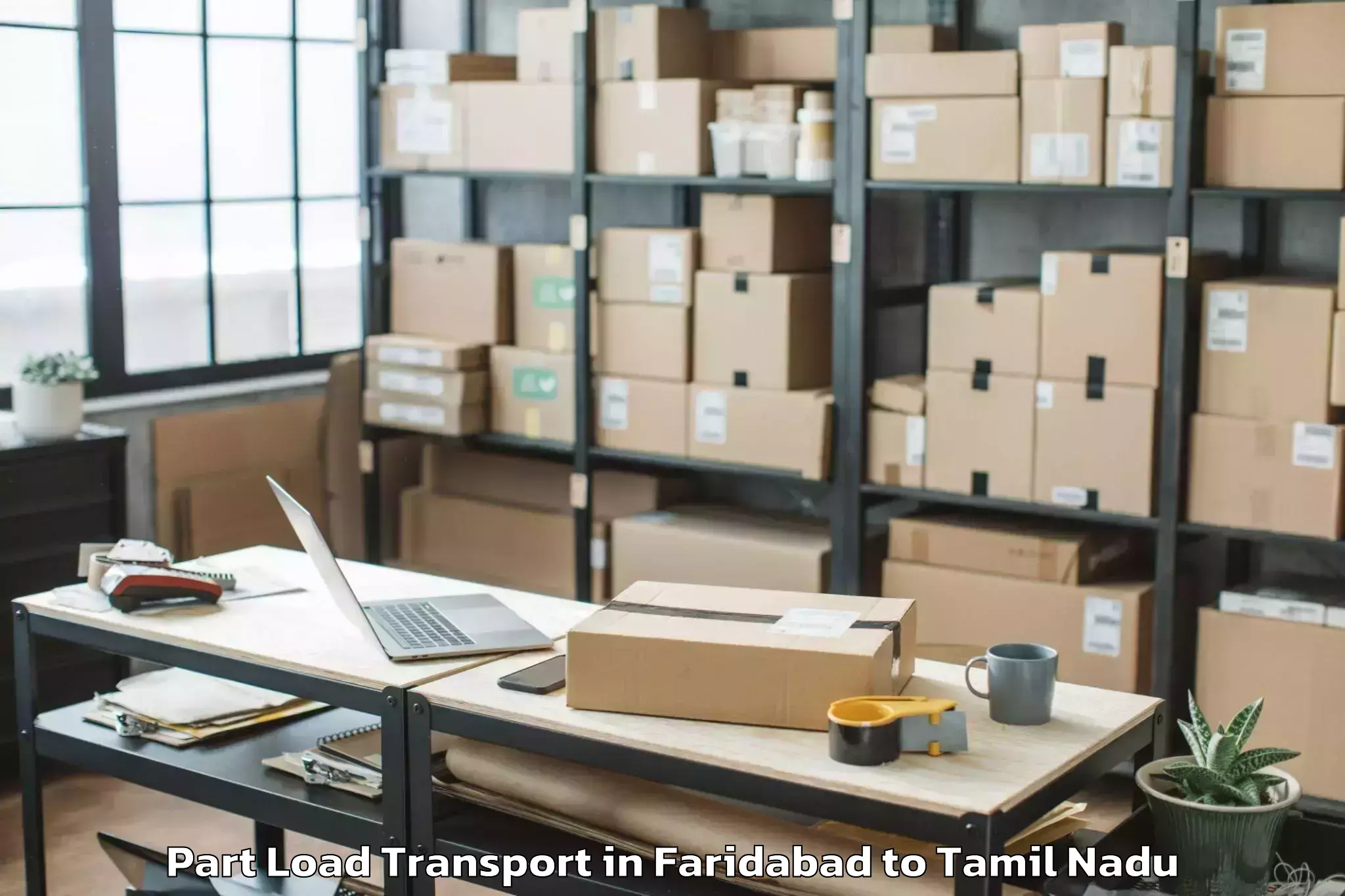 Book Faridabad to Vadamadurai Part Load Transport